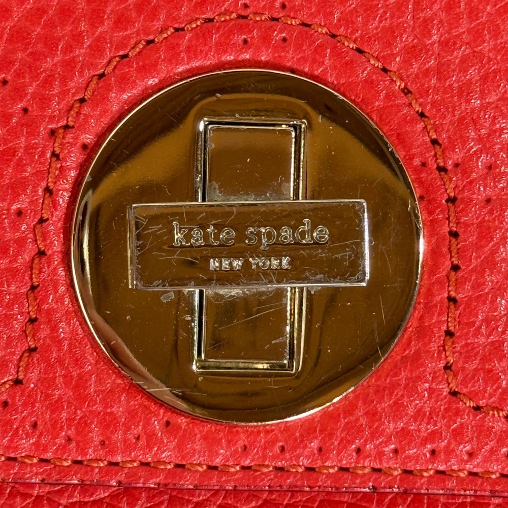 Kate Spade New York Street Noel Double Vanessa Red Leather Crossbody Bag Purse - Picture 3 of 14